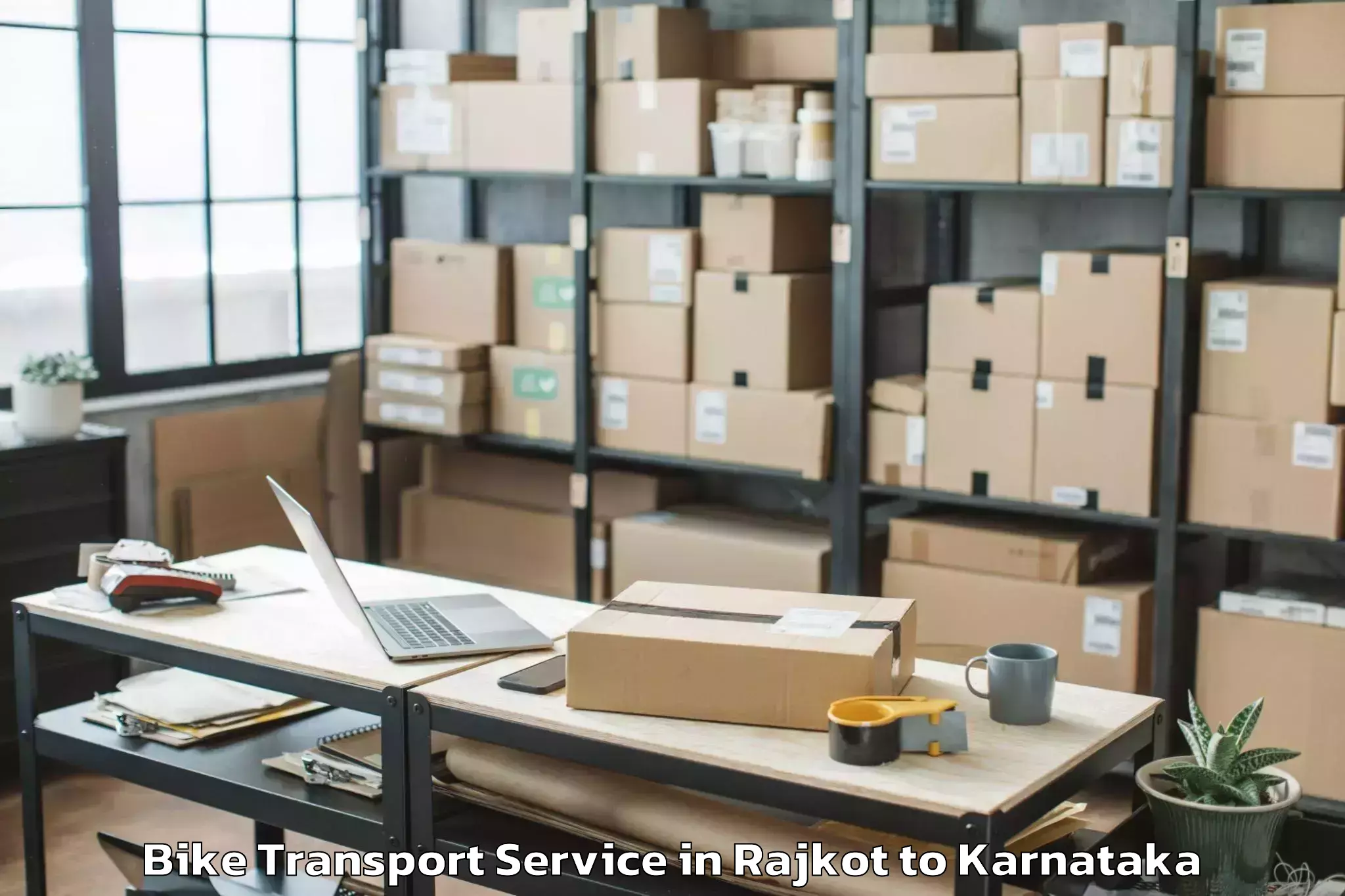 Leading Rajkot to Krishnarajpet Bike Transport Provider